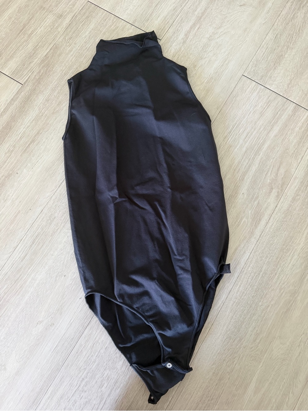 SKIMS Black Sleeveless Turtleneck Kids Bodysuit